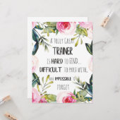 Waardering trainer Citaat Hartelijk dank Kaart (Voorkant / Achterkant in situ)