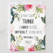 Waardering trainer Citaat Hartelijk dank Kaart (Voorkant)