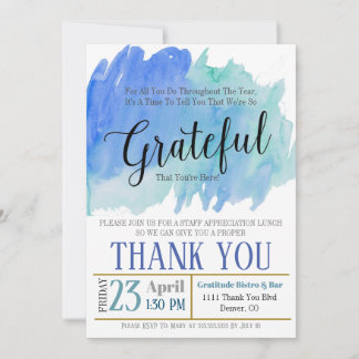 Waardering uitnodiging, dankbaar voor u kaart
