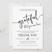 Waardering uitnodiging, dankbaar voor u uitnodigen kaart (Voorkant)