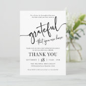 Waardering uitnodiging, dankbaar voor u uitnodigen kaart (Staand voorkant)
