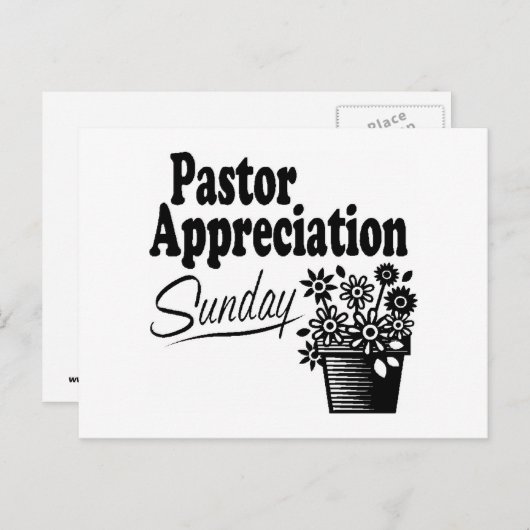 waardering van de predikant briefkaart (Voorkant / Achterkant)