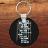 Waardering van de rechtshandhavingsvlaggepolitie sleutelhanger (Voorkant)