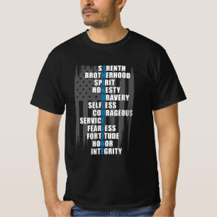 Waardering van de rechtshandhavingsvlaggepolitie t-shirt