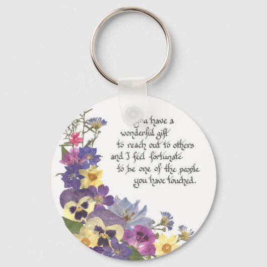 waardering van de verpleegster of dank u sleutelhanger (Voorkant)