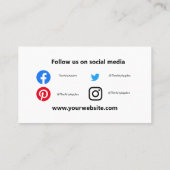 Waardering van de waarde van het boerderij van de  visitekaartje (Achterkant)