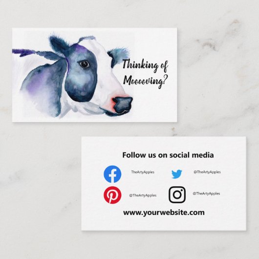 Waardering van de waarde van het boerderij van de  visitekaartje (Voorkant / Achterkant)