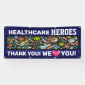 Waardering van gezondheidswerkers spandoek (Horizontaal)