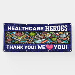 Waardering van gezondheidswerkers spandoek