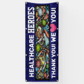 Waardering van gezondheidswerkers spandoek (Verticaal)