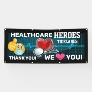 Waardering van gezondheidswerkers spandoek