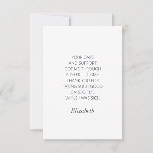 Waardering voor artsen verpleegkundigen | Aangepas Bedankkaart (Achterkant)
