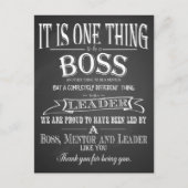 waardering voor baas bedankt briefkaart (Voorkant)