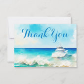 Waardering voor bemanning van zeiljachten en zeecr bedankkaart (Voorkant)