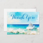 Waardering voor bemanning van zeiljachten en zeecr bedankkaart (Voorkant / Achterkant)