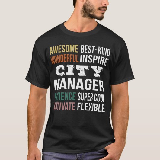 Waardering voor City Manager T-shirt (Voorkant)