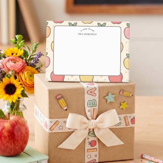 Waardering voor leerkrachten Apple School-patroon Post-it® Notes