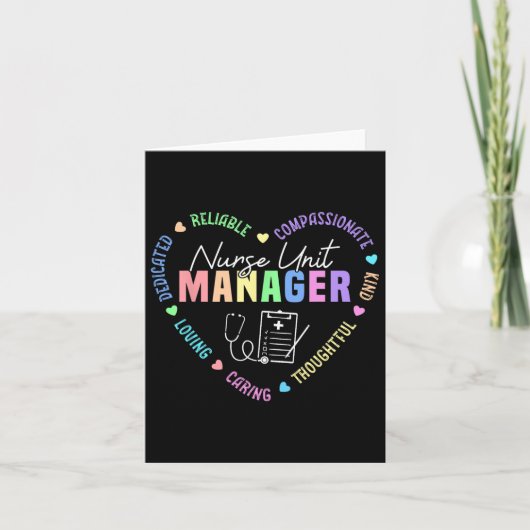 Waardering voor Nurse Unit Manager Kaart (Voorkant)
