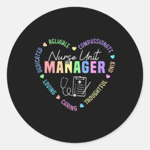 Waardering voor Nurse Unit Manager Ronde Sticker