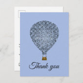 Waardering voor Personeel Heet Lucht Ballon Bedank Briefkaart (Voorkant / Achterkant)