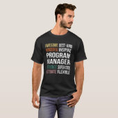 Waardering voor programmamanager t-shirt (Voorkant volledig)