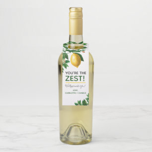 Waardering voor Vriendschap Jij Bent de Zest Favor Flessenhanger