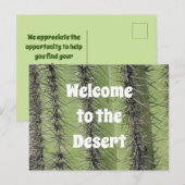 Waardering voor woestijn foto realty van Saguaro C Briefkaart (Voorkant / Achterkant)