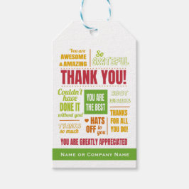 Waardering voor zakelijk personeel Bedankt Cadeaulabel