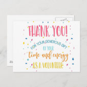 waardering vrijwilliger aankondigingskaart (Voorkant / Achterkant)