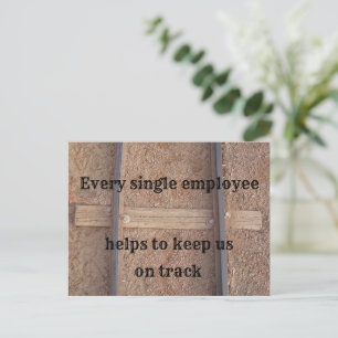 Waardering werknemer Dank u Business Railroad Briefkaart