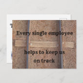 Waardering werknemer Dank u Business Railroad Briefkaart (Voorkant / Achterkant)