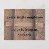 Waardering werknemer Dank u Business Railroad Briefkaart (Voorkant)