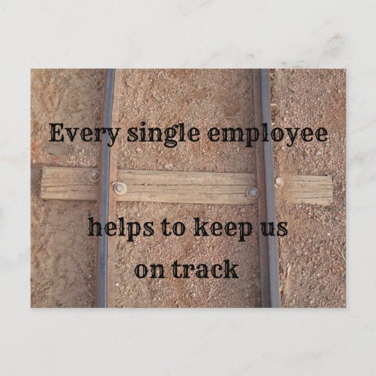 Waardering werknemer Dank u Business Railroad Briefkaart (Voorkant)