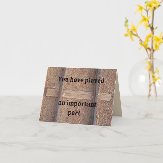 Waardering werknemer Dank u spoorwegen Kaart (Gele Bloem)