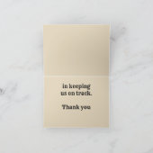 Waardering werknemer Dank u spoorwegen Kaart (Binnen)