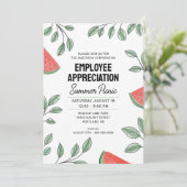 Waardering werknemer zomer picknick watermeloen kaart (Staand voorkant)