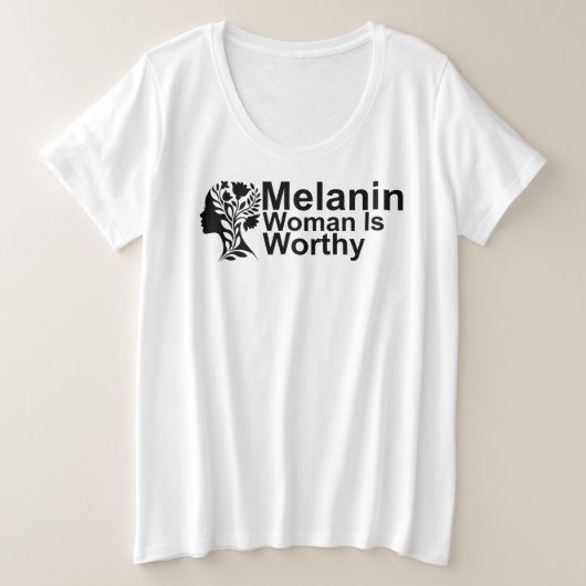 Waardevol Grote Maat T-shirt (Design voorkant)