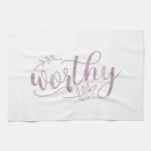 Waardevolle Boho Calligrafie Theedoek (Horizontaal)