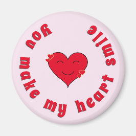 Waardevolle inspirerend citaatglimlach magneet