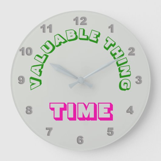 Waardevolle "Time" wandklok (Voorkant)