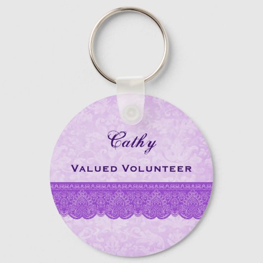 Waardevolle vrijwilliger Orchid Paars F431 Sleutelhanger (Voorkant)