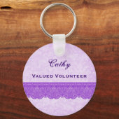 Waardevolle vrijwilliger Orchid Paars F431 Sleutelhanger (Voorkant)