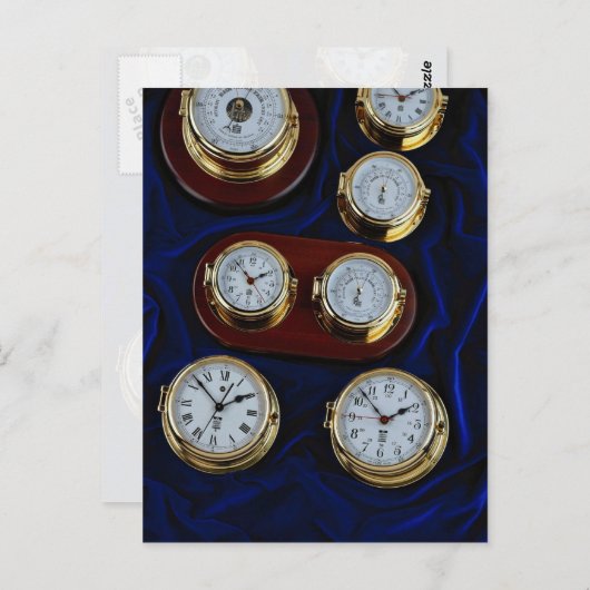 Waardevolle zeeklokken en barometers briefkaart (Voorkant / Achterkant)