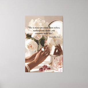 “Waardevoller dan robijnen " Canvas Afdruk