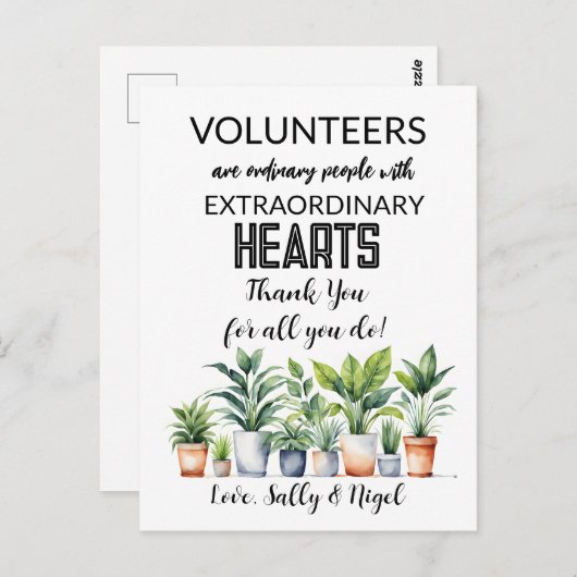 waardeweek vrijwilliger briefkaart (Voorkant / Achterkant)