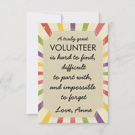 waardeweek vrijwilliger kaart (Voorkant)