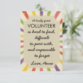 waardeweek vrijwilliger kaart (Staand voorkant)