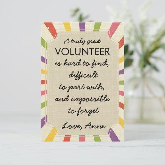 waardeweek vrijwilliger kaart (Staand voorkant)