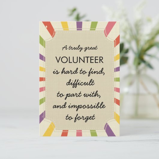 waardeweek vrijwilliger kaart (Staand voorkant)