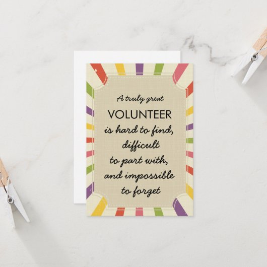 waardeweek vrijwilliger kaart (Voorkant / Achterkant in situ)